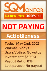 ActioBizness HYIP Status Button