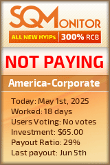 America-Corporate HYIP Status Button