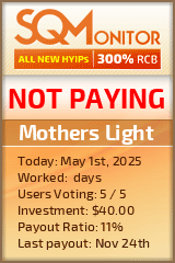 Mothers Light Project Status Button