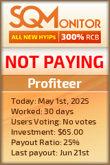 Profiteer HYIP Status Button