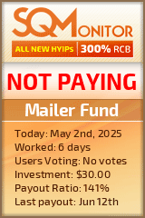 Mailer Fund HYIP Status Button