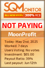 MoonProfit HYIP Status Button