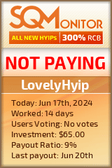 LovelyHyip HYIP Status Button