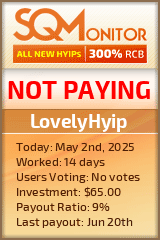 LovelyHyip HYIP Status Button