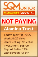 Alamina Trust HYIP Status Button