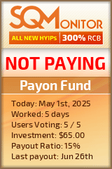 Payon Fund HYIP Status Button