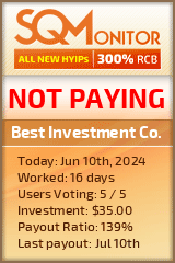 Best Investment Co. HYIP Status Button