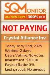 Crystal Alliance Inv HYIP Status Button