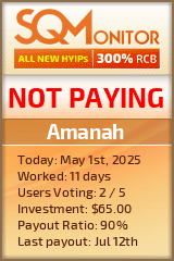 Amanah HYIP Status Button