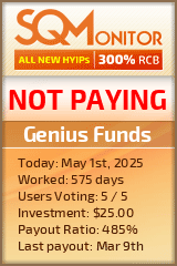 Genius Funds HYIP Status Button