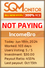 IncomeBro HYIP Status Button