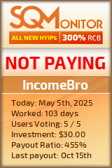 IncomeBro HYIP Status Button