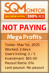 Mega Profits HYIP Status Button