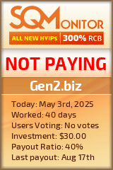 Gen2.biz HYIP Status Button