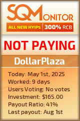 DollarPlaza HYIP Status Button