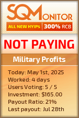 Military Profits HYIP Status Button