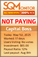 Capital Boss HYIP Status Button