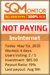 InvInternet HYIP Status Button