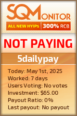 5dailypay HYIP Status Button