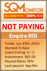Empire ROI HYIP Status Button
