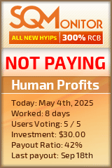 Human Profits HYIP Status Button