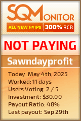 Sawndayprofit HYIP Status Button