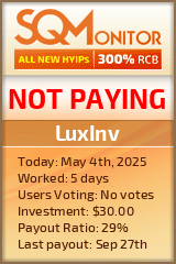 LuxInv HYIP Status Button