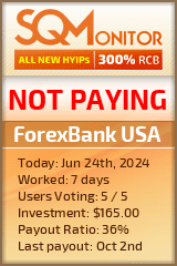 ForexBank USA HYIP Status Button