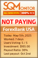 ForexBank USA HYIP Status Button