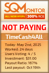 TimeCash4All HYIP Status Button