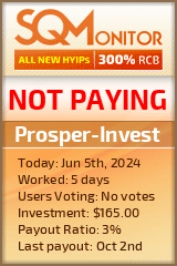 Prosper-Invest HYIP Status Button