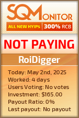 RoiDigger HYIP Status Button