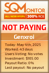 Genxroi HYIP Status Button