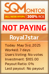 Royal7star HYIP Status Button