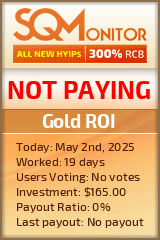 Gold ROI HYIP Status Button