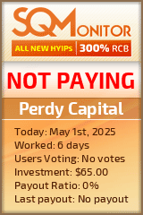 Perdy Capital HYIP Status Button