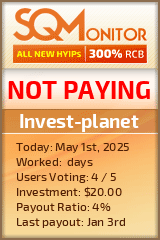 Invest-planet HYIP Status Button