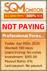 Professional Forex Union HYIP Status Button