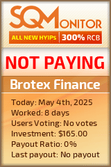 Brotex Finance HYIP Status Button