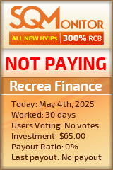 Recrea Finance HYIP Status Button