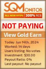 View Gold Earn HYIP Status Button