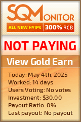 View Gold Earn HYIP Status Button