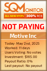 Motive Inc HYIP Status Button