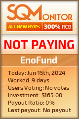 EnoFund HYIP Status Button