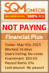 Financial Plus HYIP Status Button