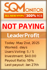 LeaderProfit HYIP Status Button