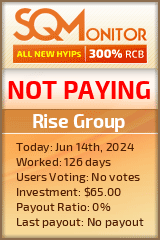 Rise Group HYIP Status Button