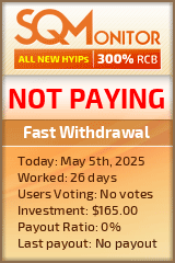 Fast Withdrawal HYIP Status Button