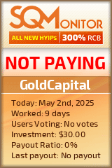 GoldCapital HYIP Status Button