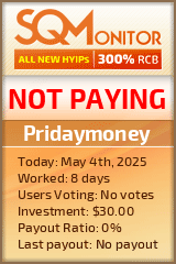 Pridaymoney HYIP Status Button